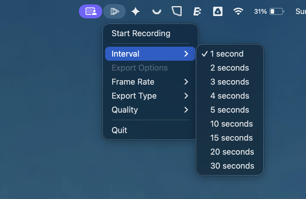 Leap Interval Menu Settings
